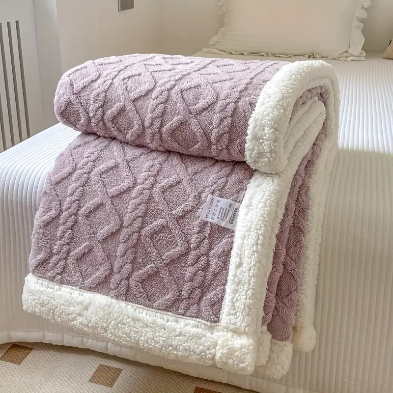 Sherpa Snuggle Blanket, Reversable Sherpa Throw Blanket