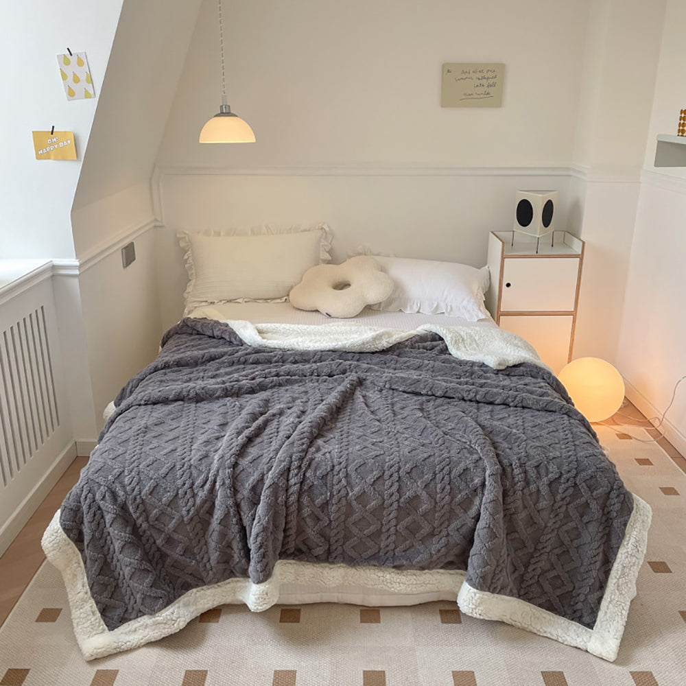 Sherpa Snuggle Blanket, Reversable Sherpa Throw Blanket