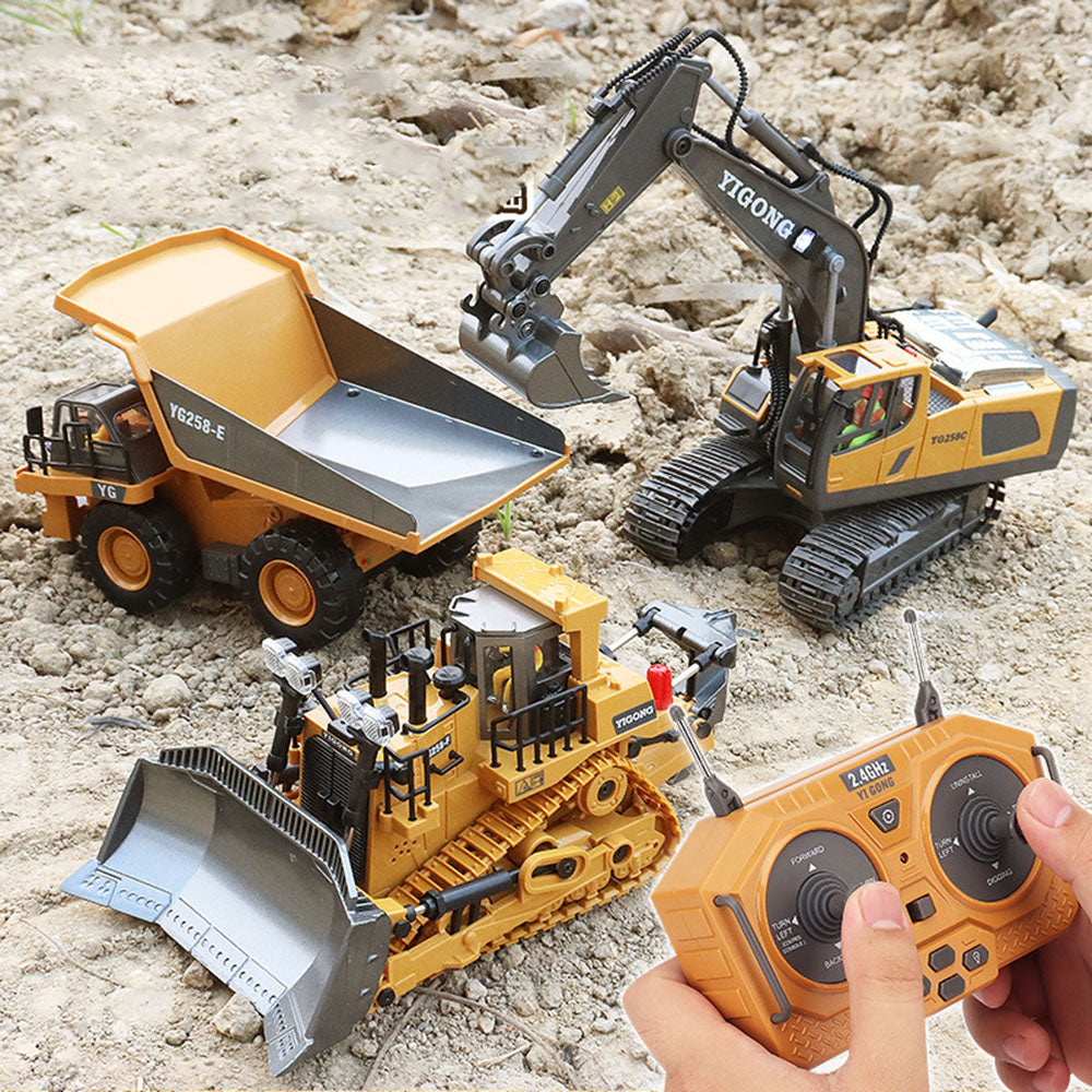 RC digger toy comparable to RC Mighty Machinery and ConstructPro Remote Control toys.Alloy Remote Control Excavator Simulation Electric Engineering Vehicle_14