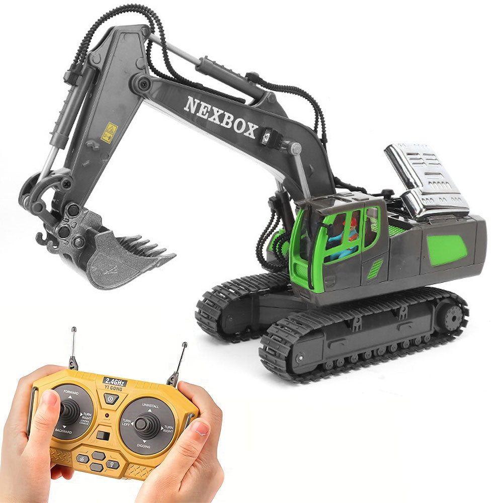 RC digger toy comparable to Precision RC Mighty Machinery and ConstructPro Remote Control toys. - Alloy Remote Control Excavator Simulation Electric Engineering Vehicle_2