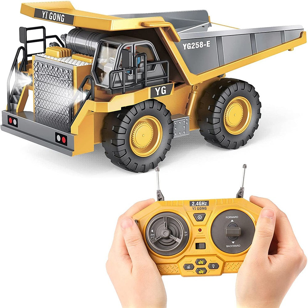 RC digger toy comparable to Precision RC Mighty Machinery and ConstructPro Remote Control toys. - Alloy Remote Control Excavator Simulation Electric Engineering Vehicle_3