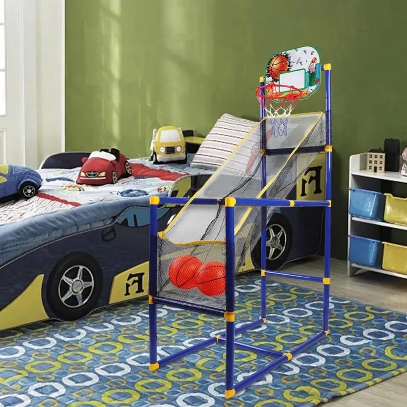 Children's large basketball shooting machine with 2 basketballs_4