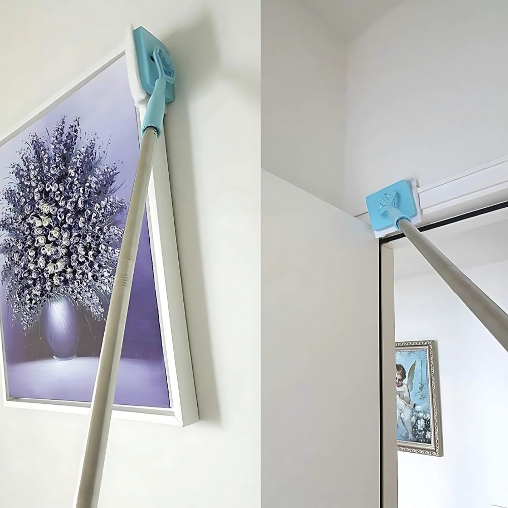 Baseboard Cleaner Mop with Handle and Pad for Wet and Dry Use