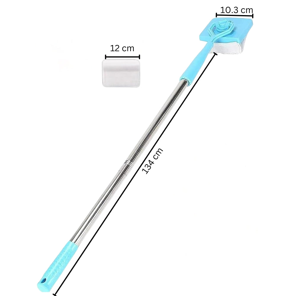 Baseboard Cleaner Mop with Handle and Pad for Wet and Dry Use