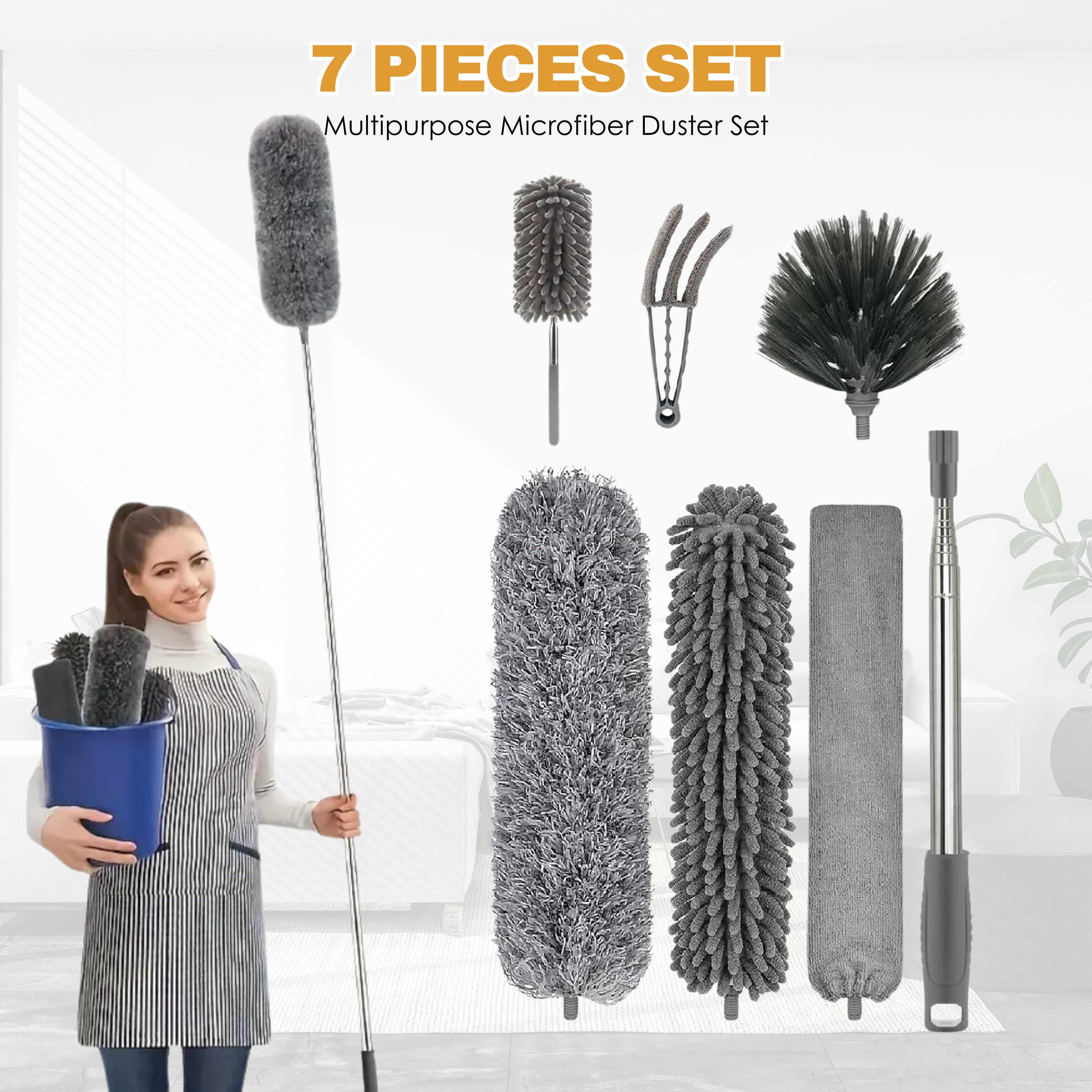 Multipurpose Microfiber Duster Set
