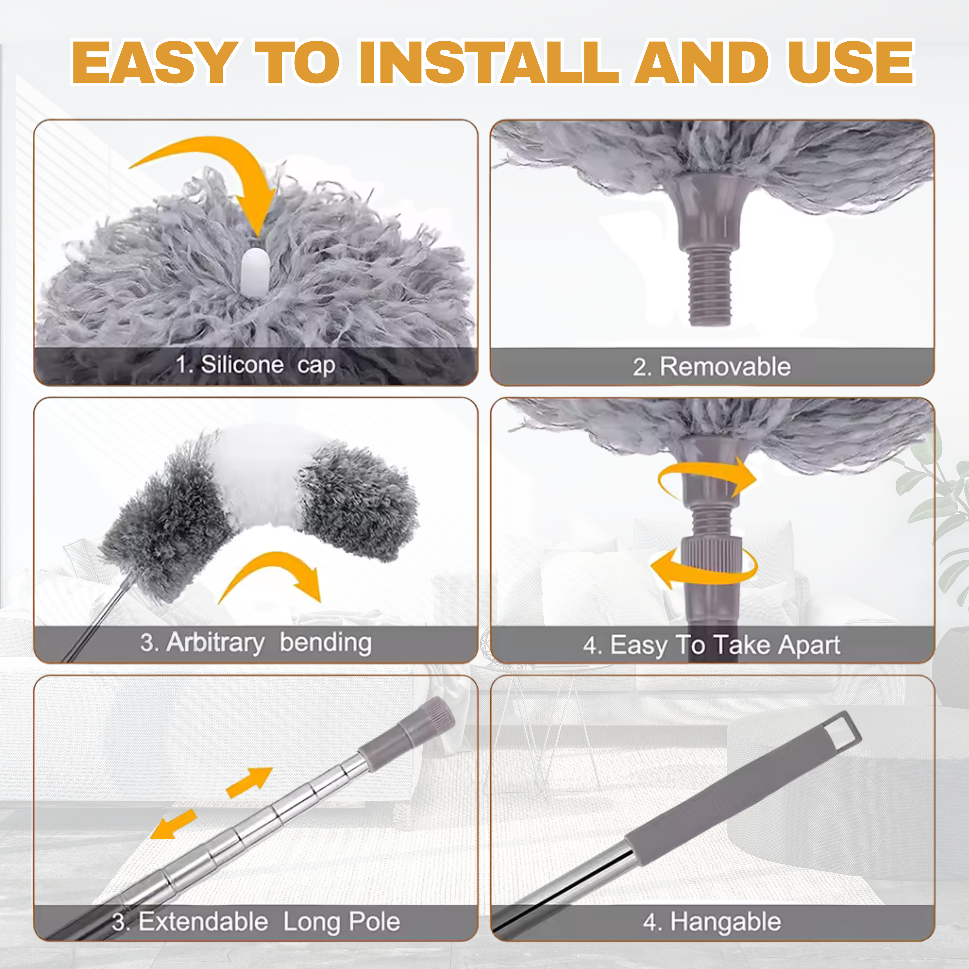 Multipurpose Microfiber Duster Set