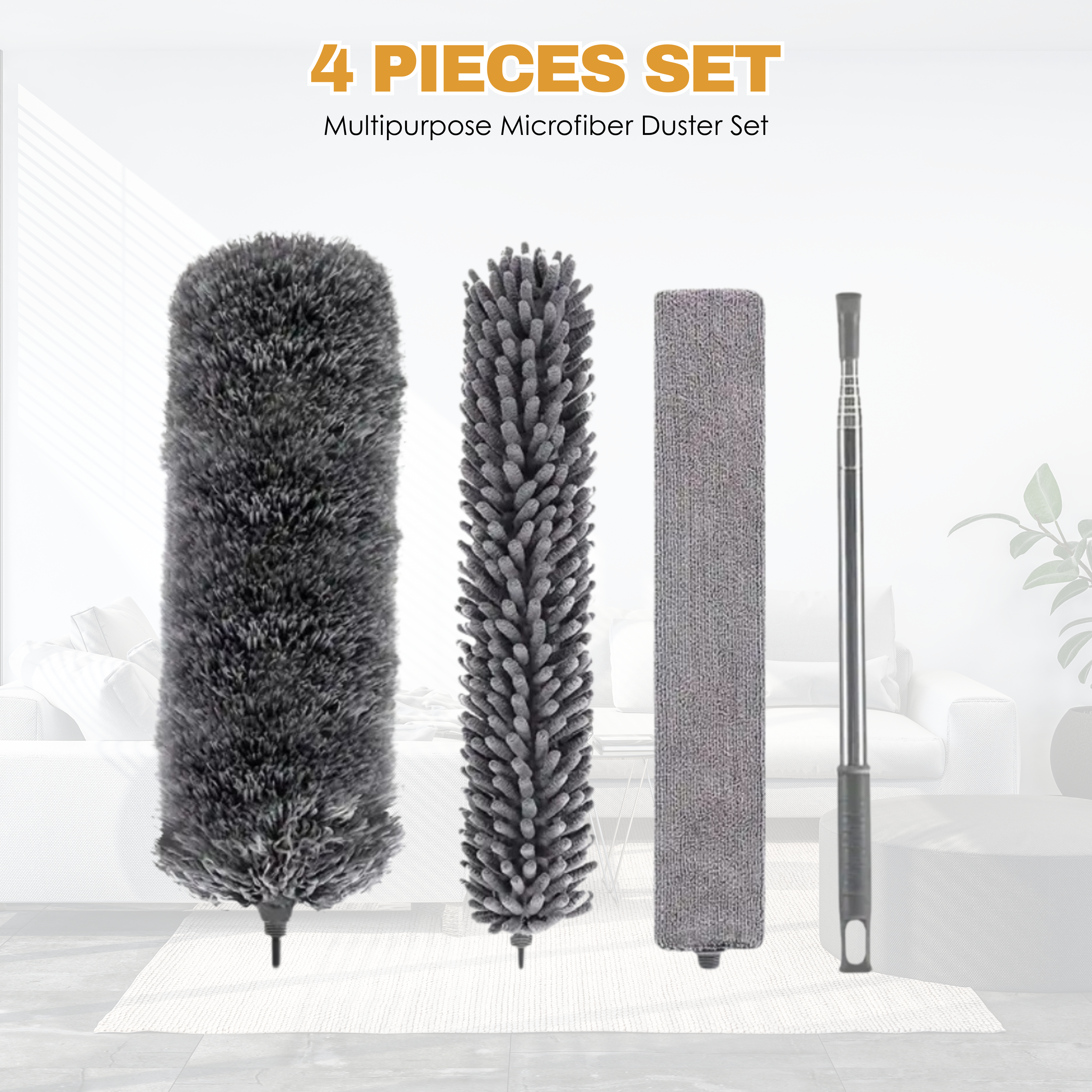 Multipurpose Microfiber Duster Set