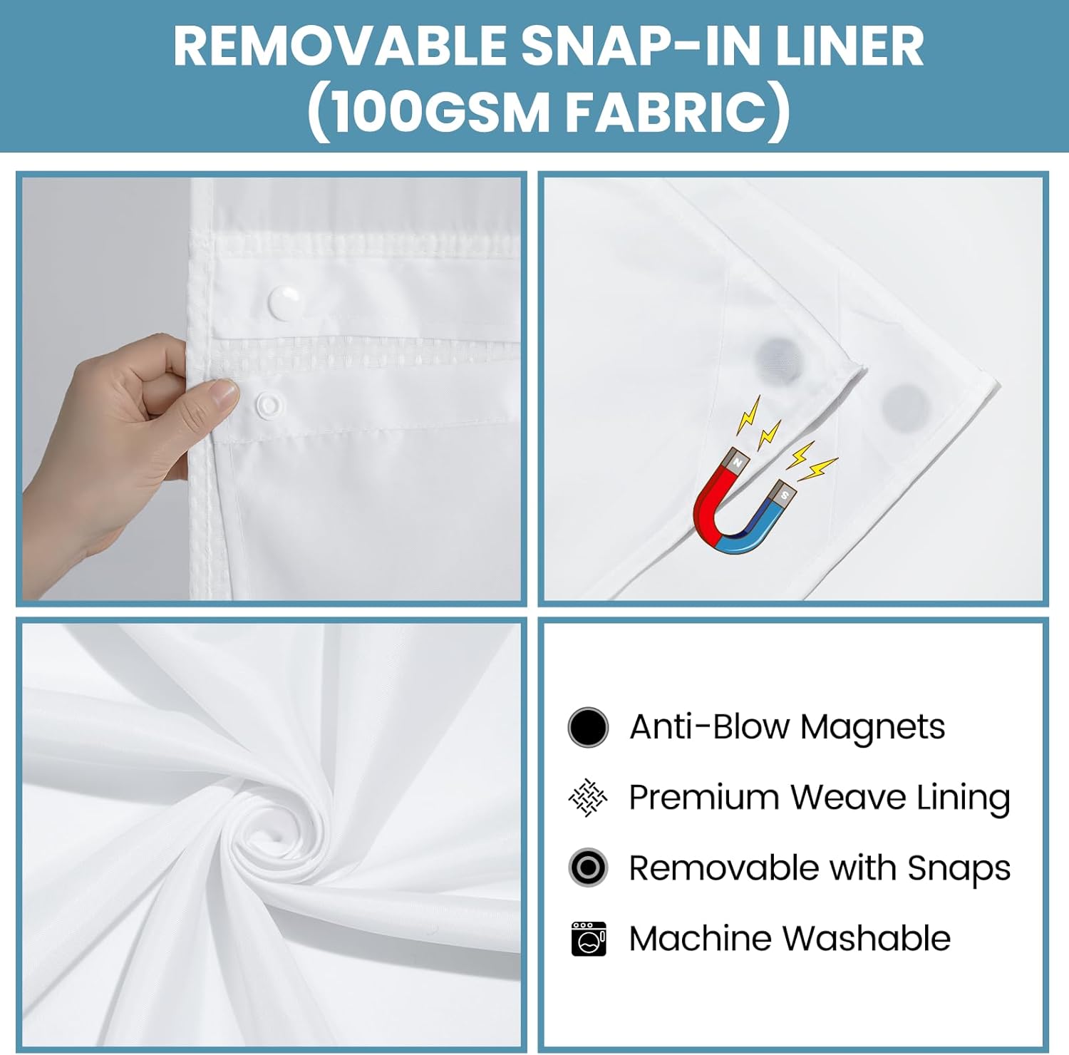 Hookless Shower Curtain