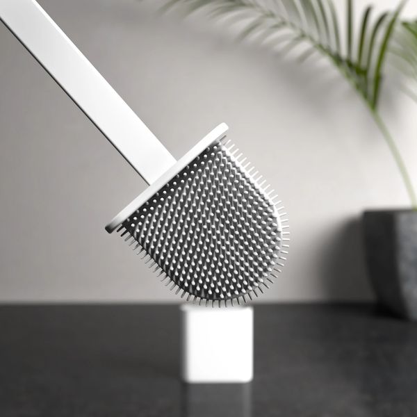 Flexible silicone toilet brush, flexi scrub, toilet brush