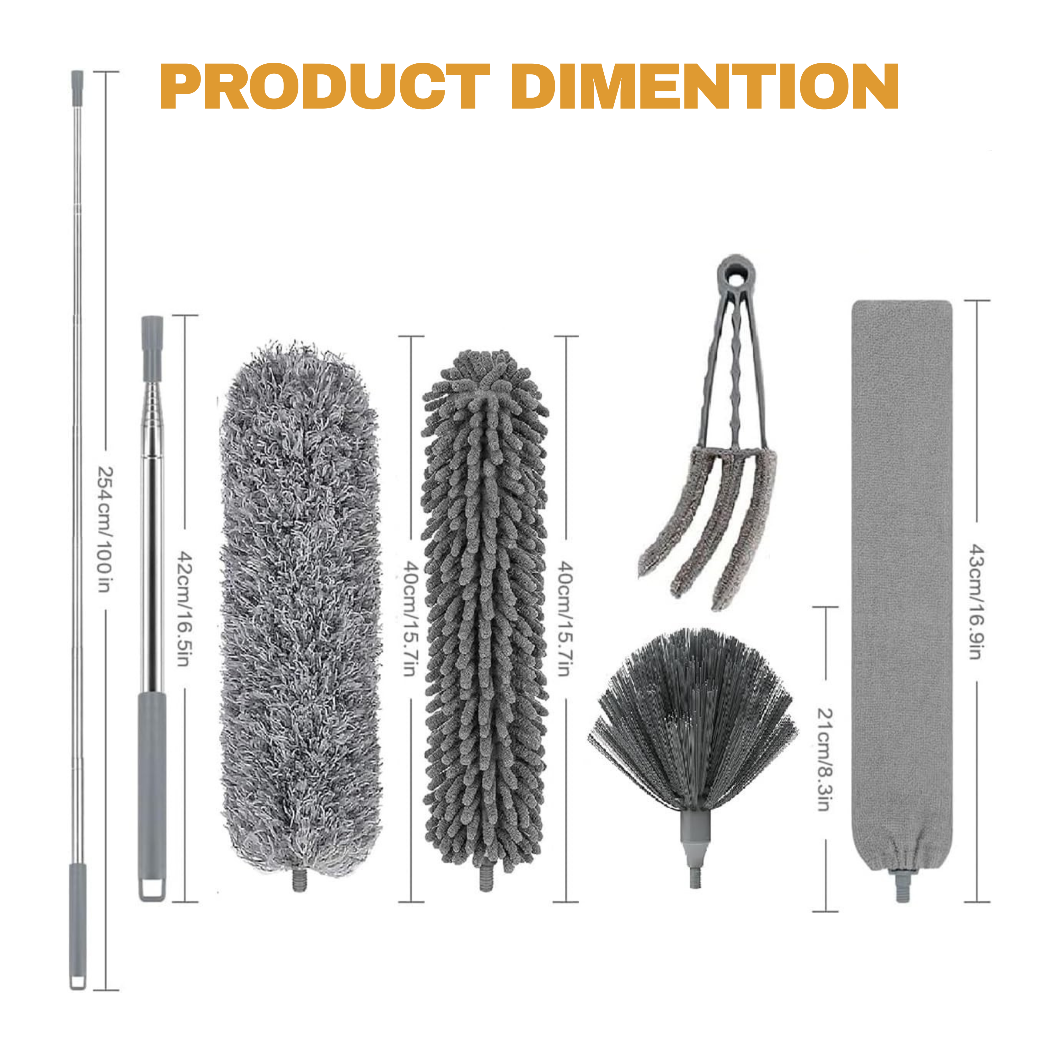 Multipurpose Microfiber Duster Set
