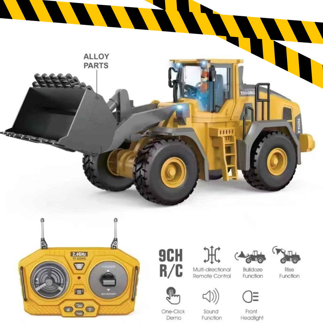 RC digger toy comparable to Precision RC Mighty Machinery and ConstructPro Remote Control toys.