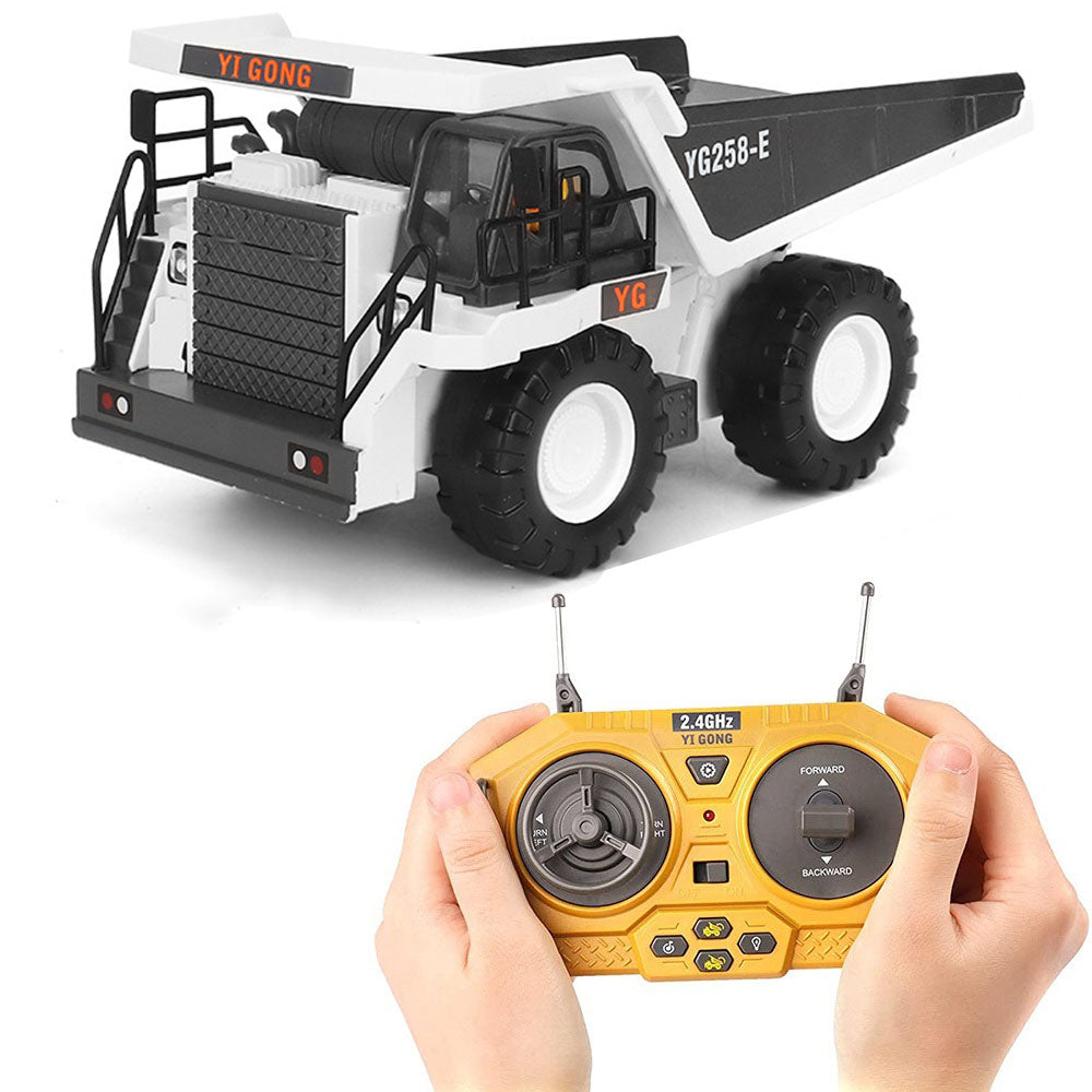 RC digger toy comparable to 
 - Precision RC Mighty Machinery and ConstructPro Remote Control toys.Alloy Remote Control Excavator Simulation Electric Engineering Vehicle_4