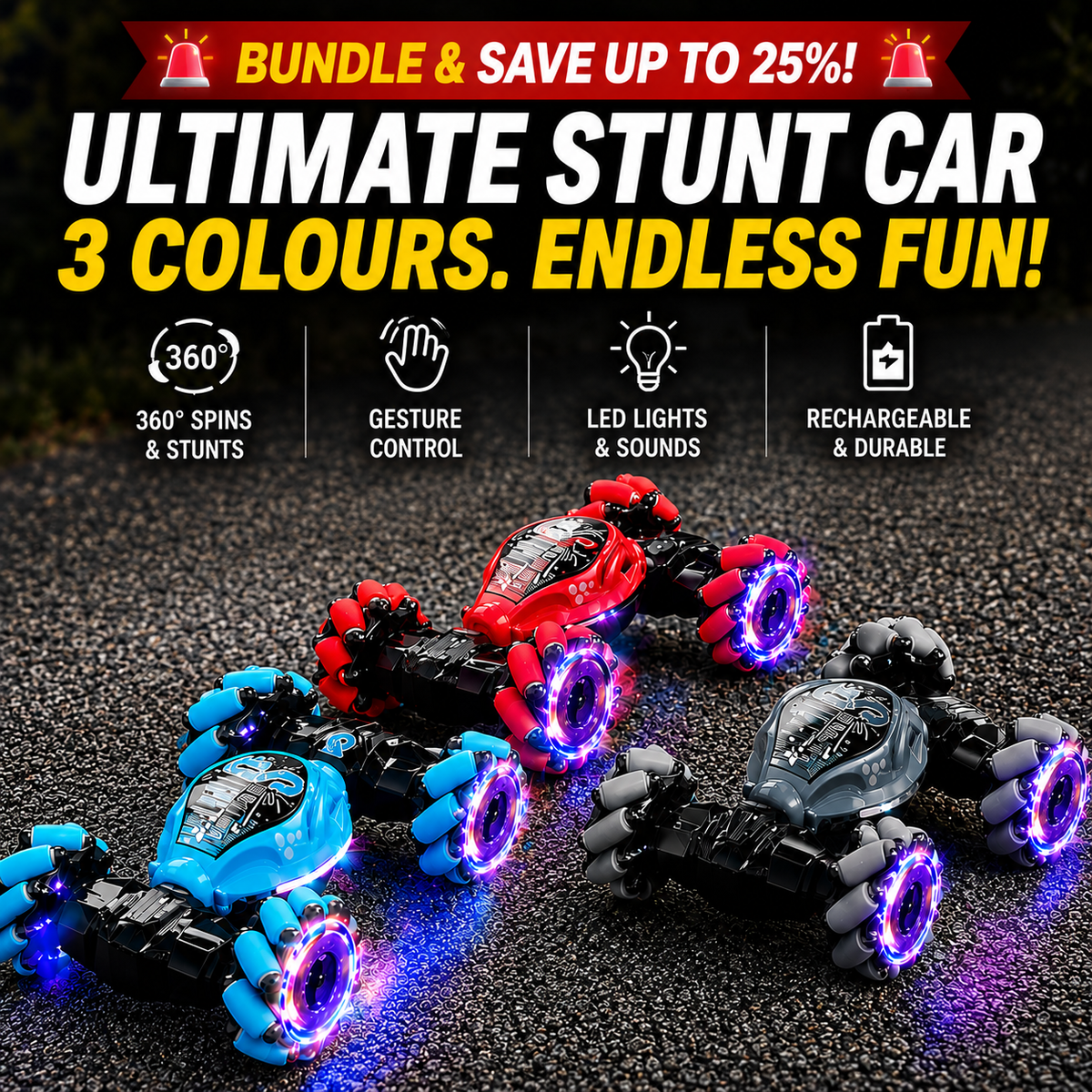 Gesture Control Stunt Car