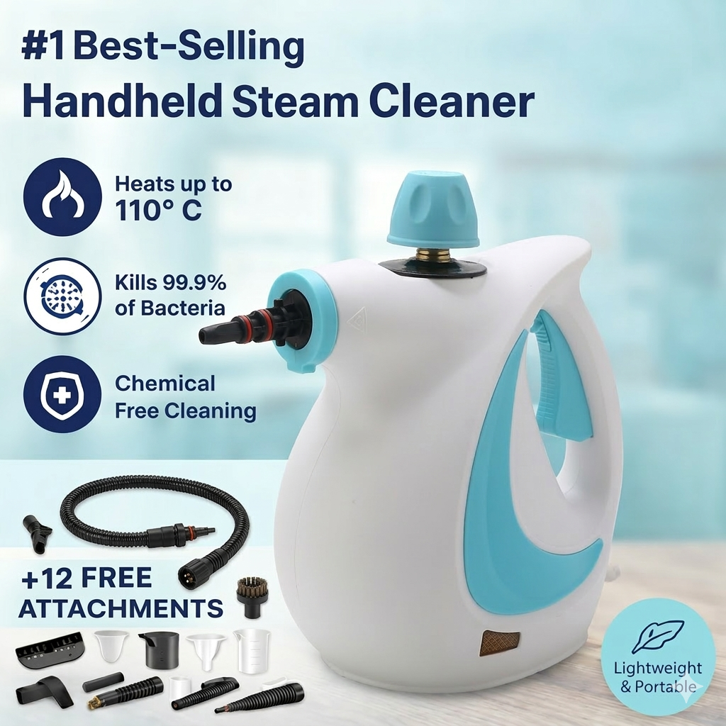 Multi-Surface Steam Cleaner + FREE 12 Attachments