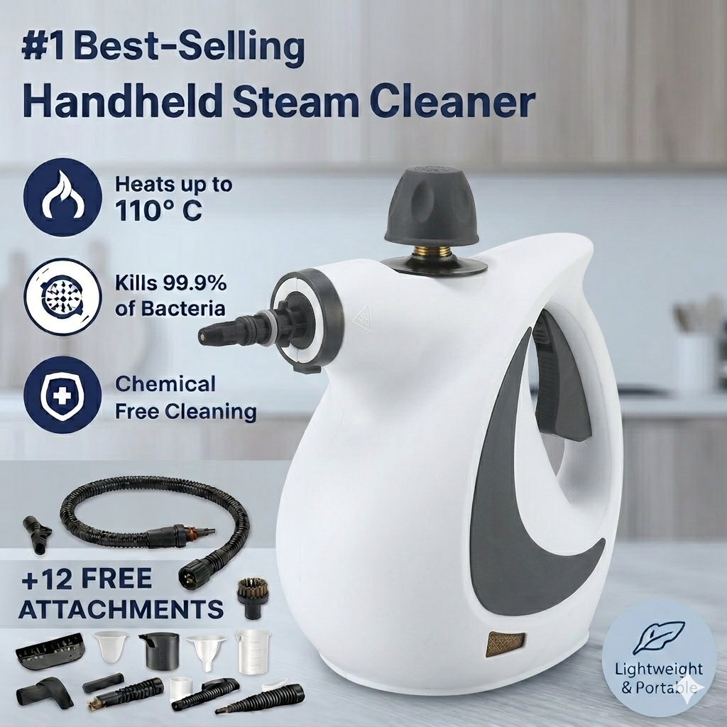 Multi-Surface Steam Cleaner + 12 FREE Attachments