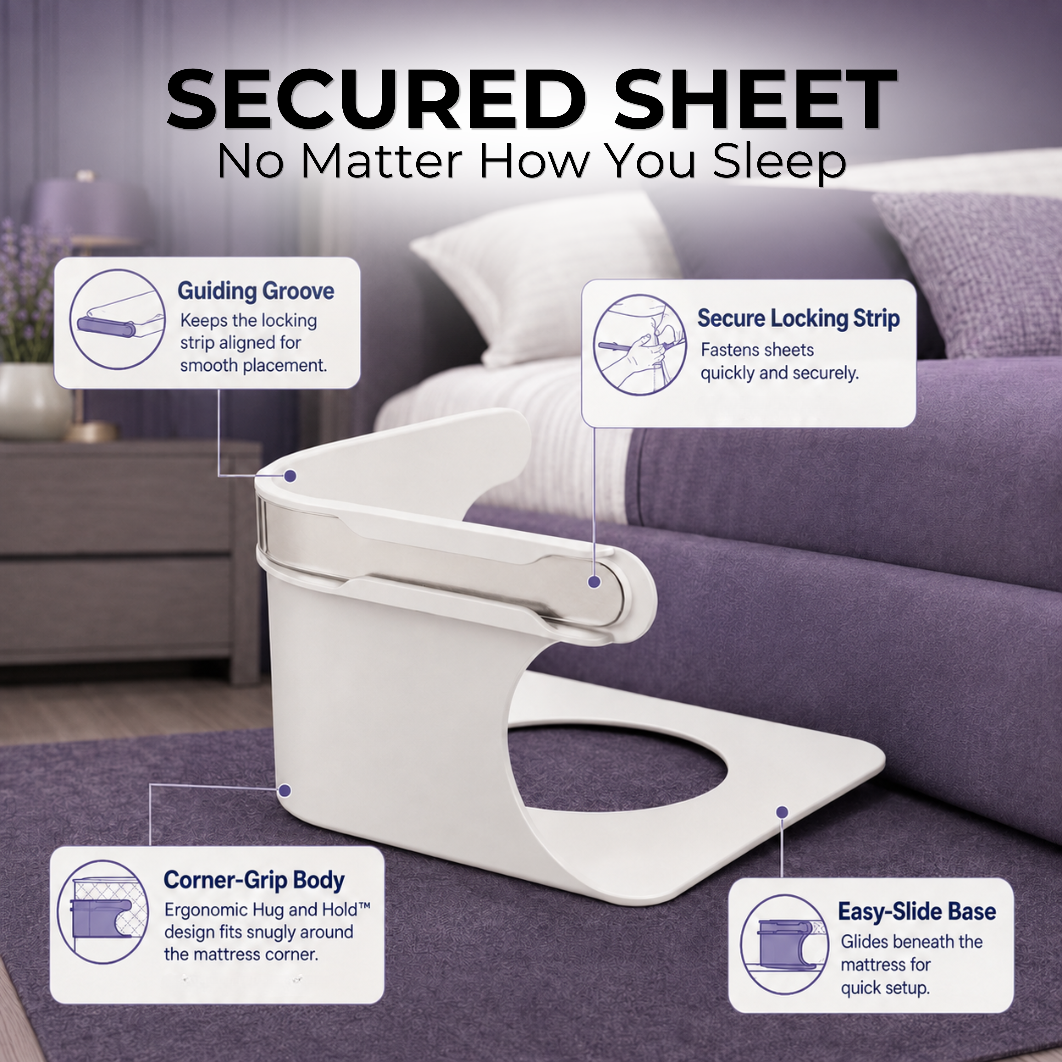 UltraGrip™ Bedsheet Holder Set